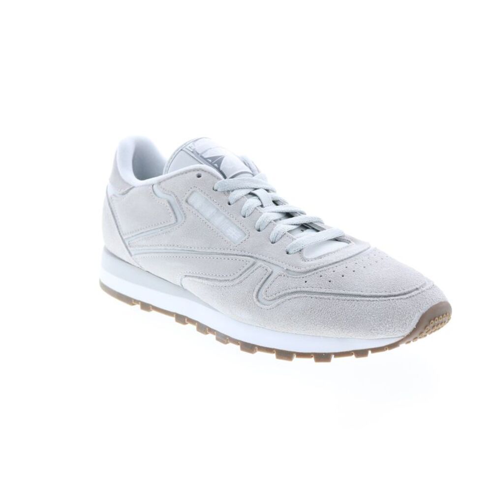 Reebok Mens Classic Leather Gray Shoes (NWT) - Picture 2 of 7
